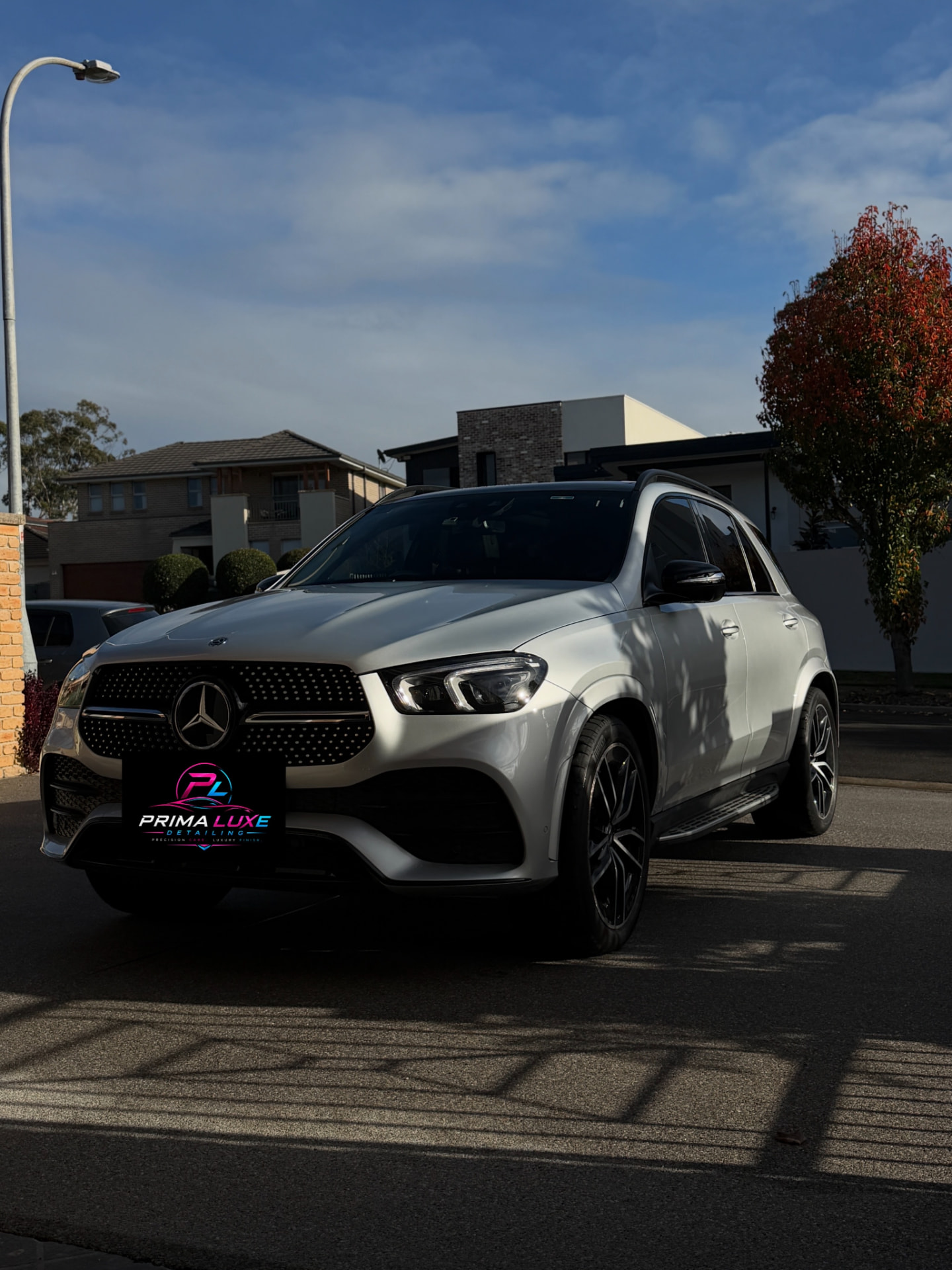 Mercedes-Benz GLE detailed to a mirror finish in a Sydney driveway